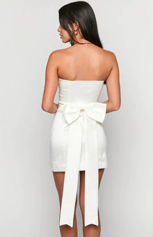 Frosting Strapless Mini Dress | White