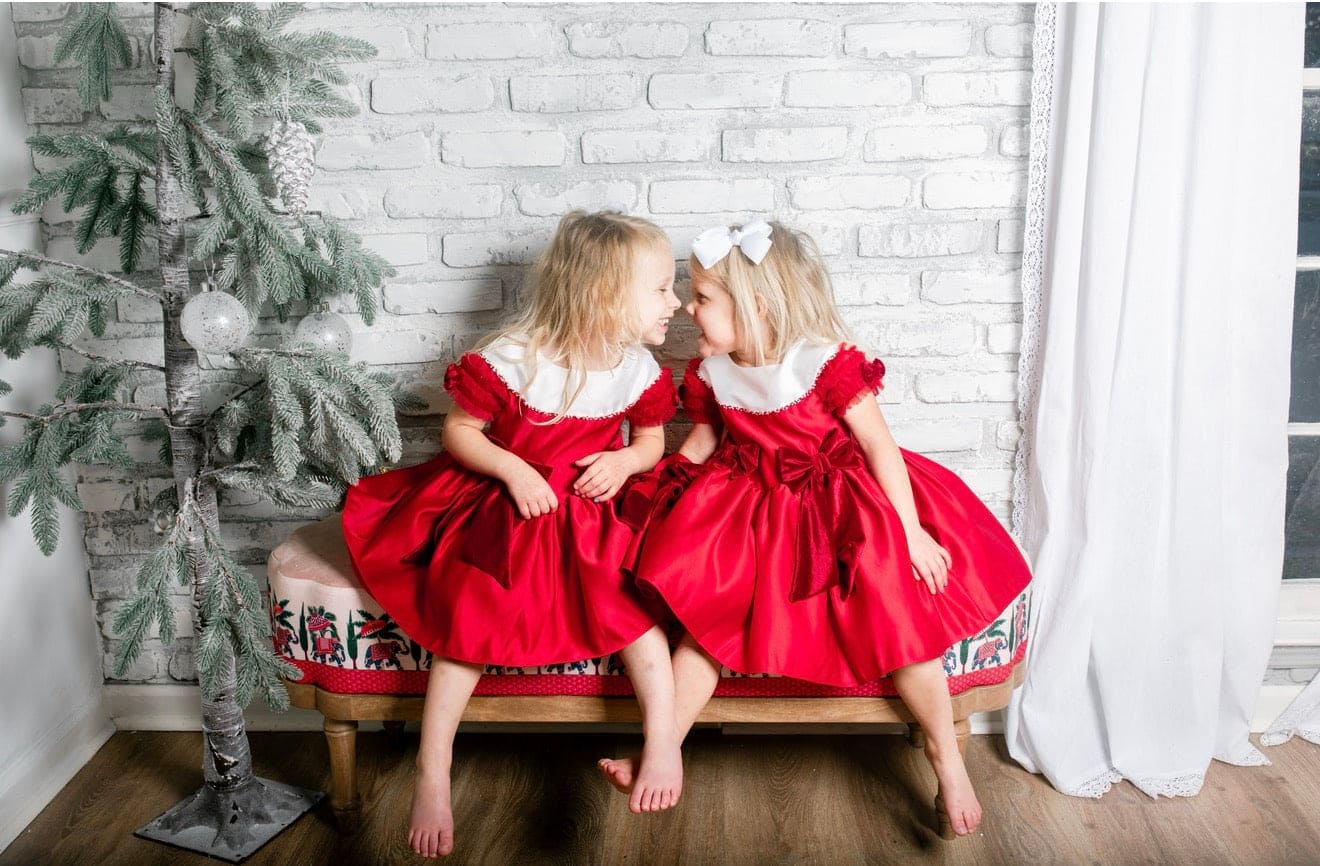 Girl | Holly Amad Satin Ceremony Dress | Red