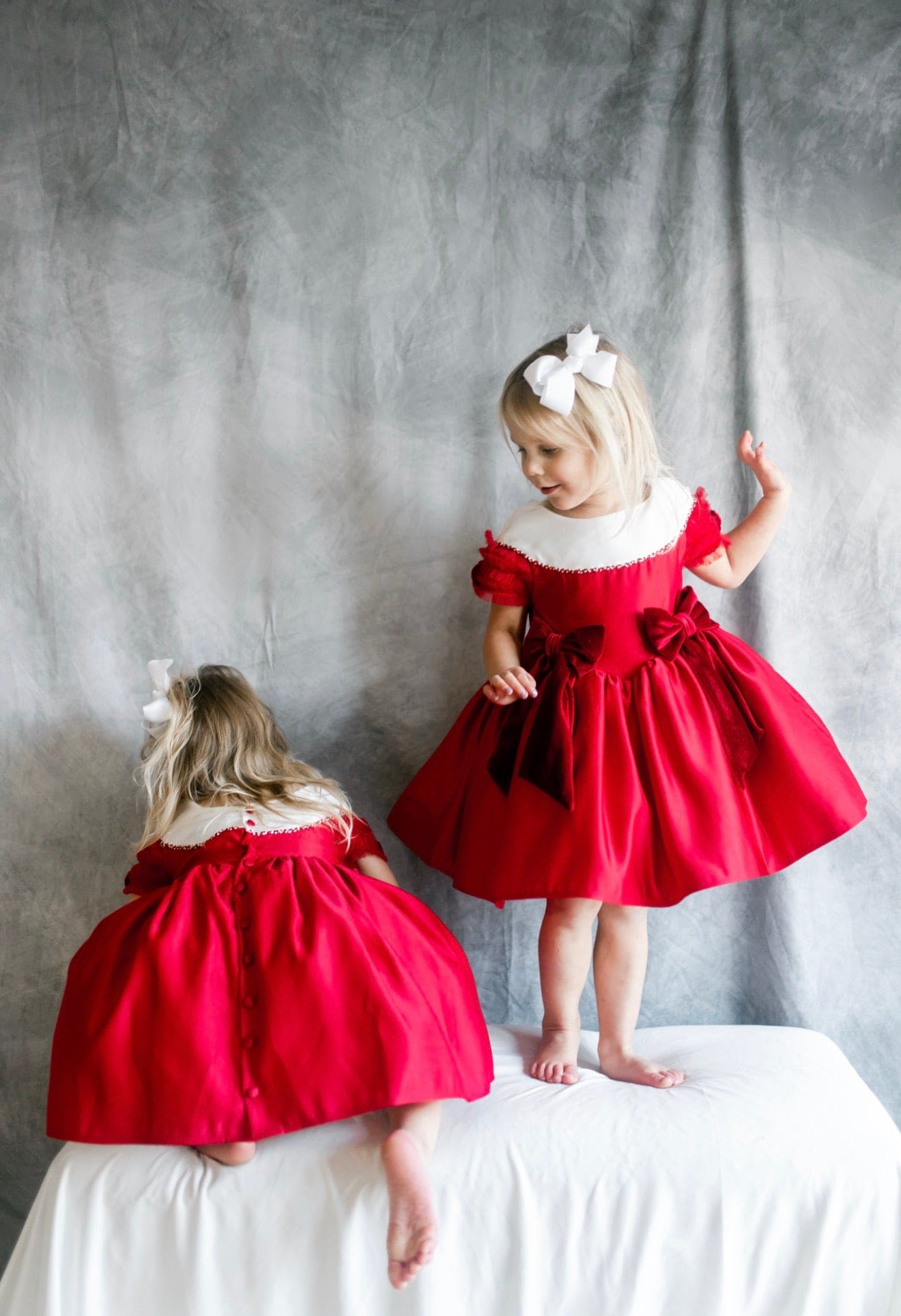 Girl | Holly Amad Satin Ceremony Dress | Red