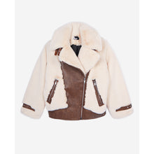 Fur-Effect Aviator Jacket | Women | Ecru