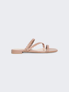 Women | Gianvito Rossi | Flat Leather Sandals Praline | Beige