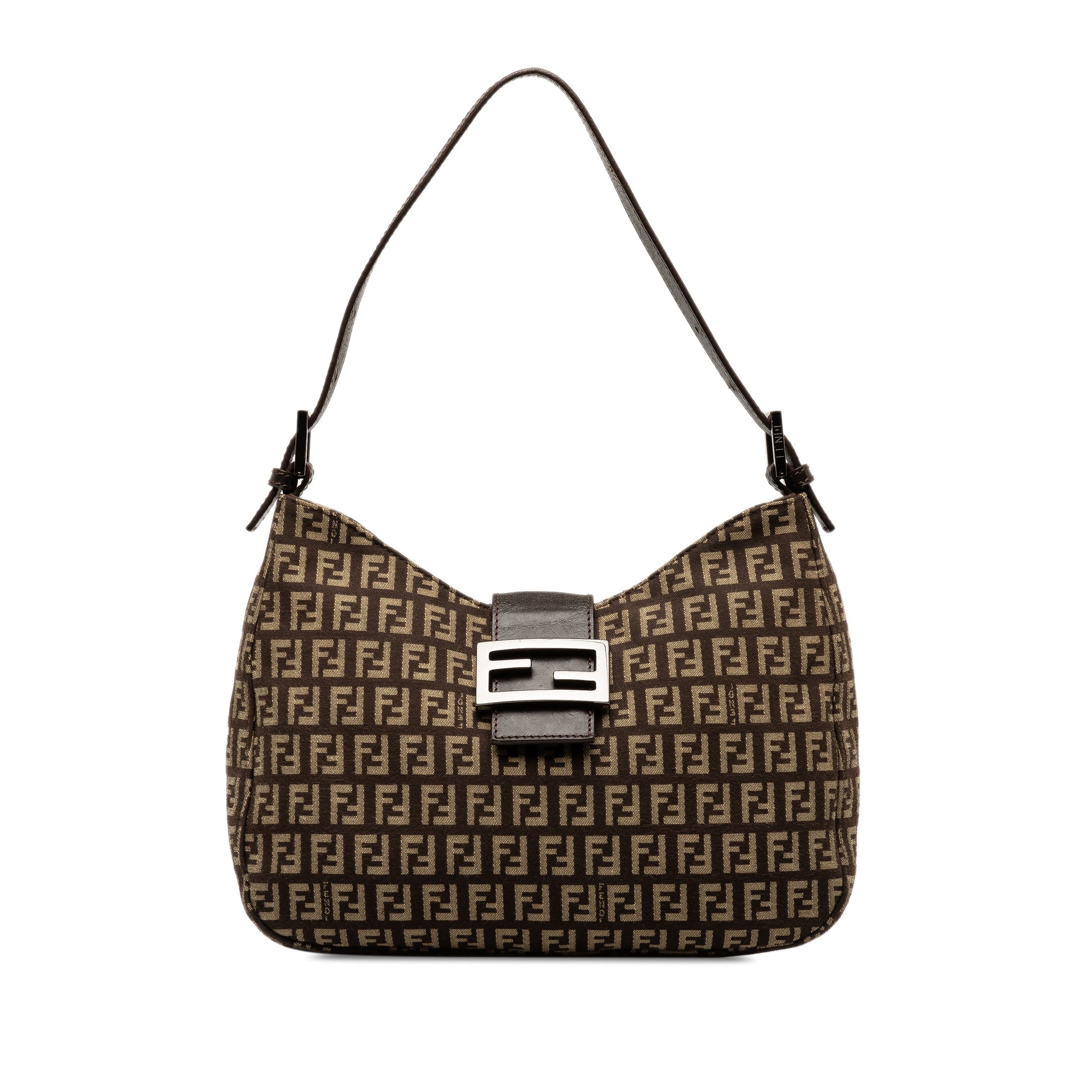 Fendi Pre-Owned Zucchino Canvas Shoulder Bag | Women | Brown x Dark Brown