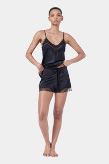 The Skylar Silk Short By GINIA In Black