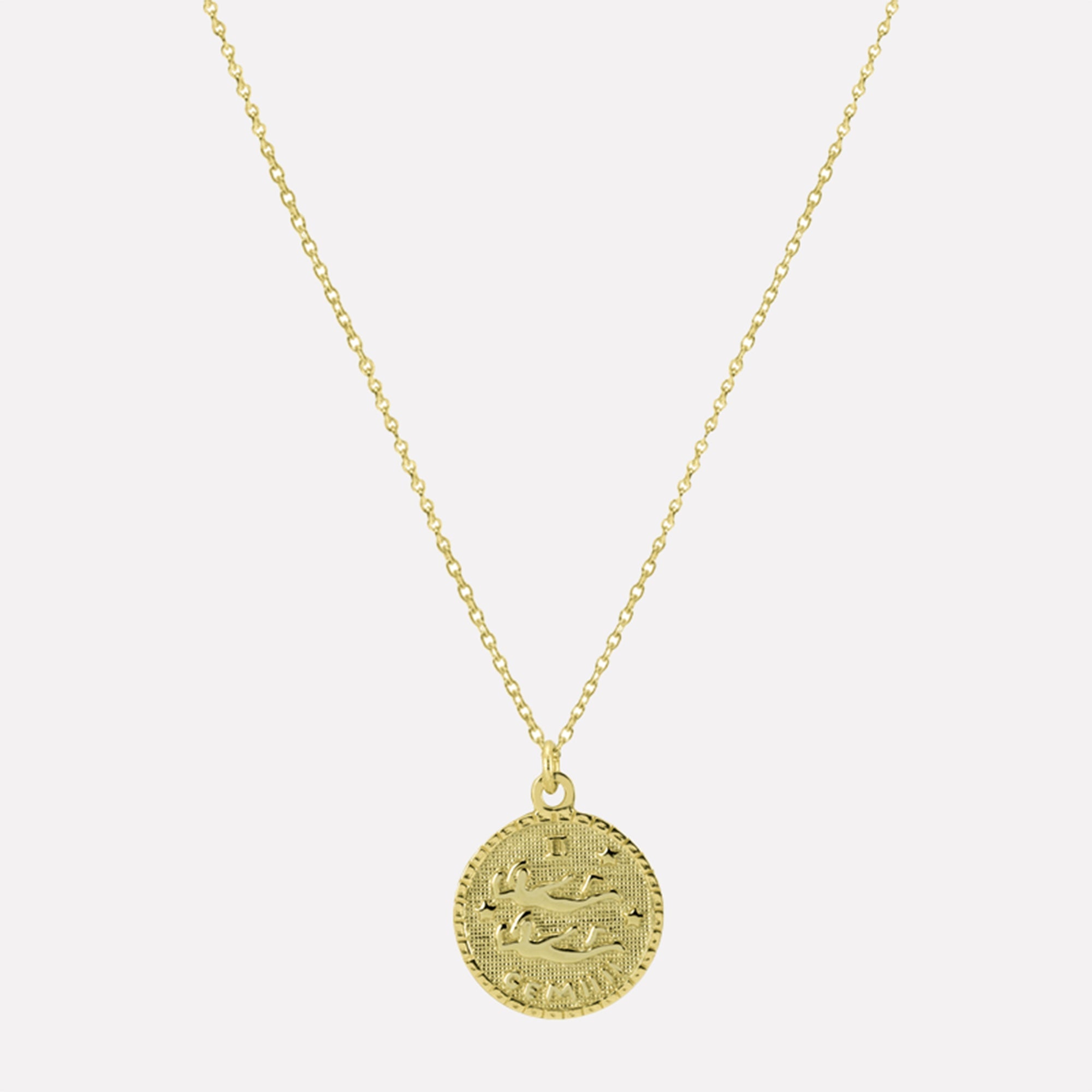 The Zodiac Medal Necklace Gemini | Gold Vermeil