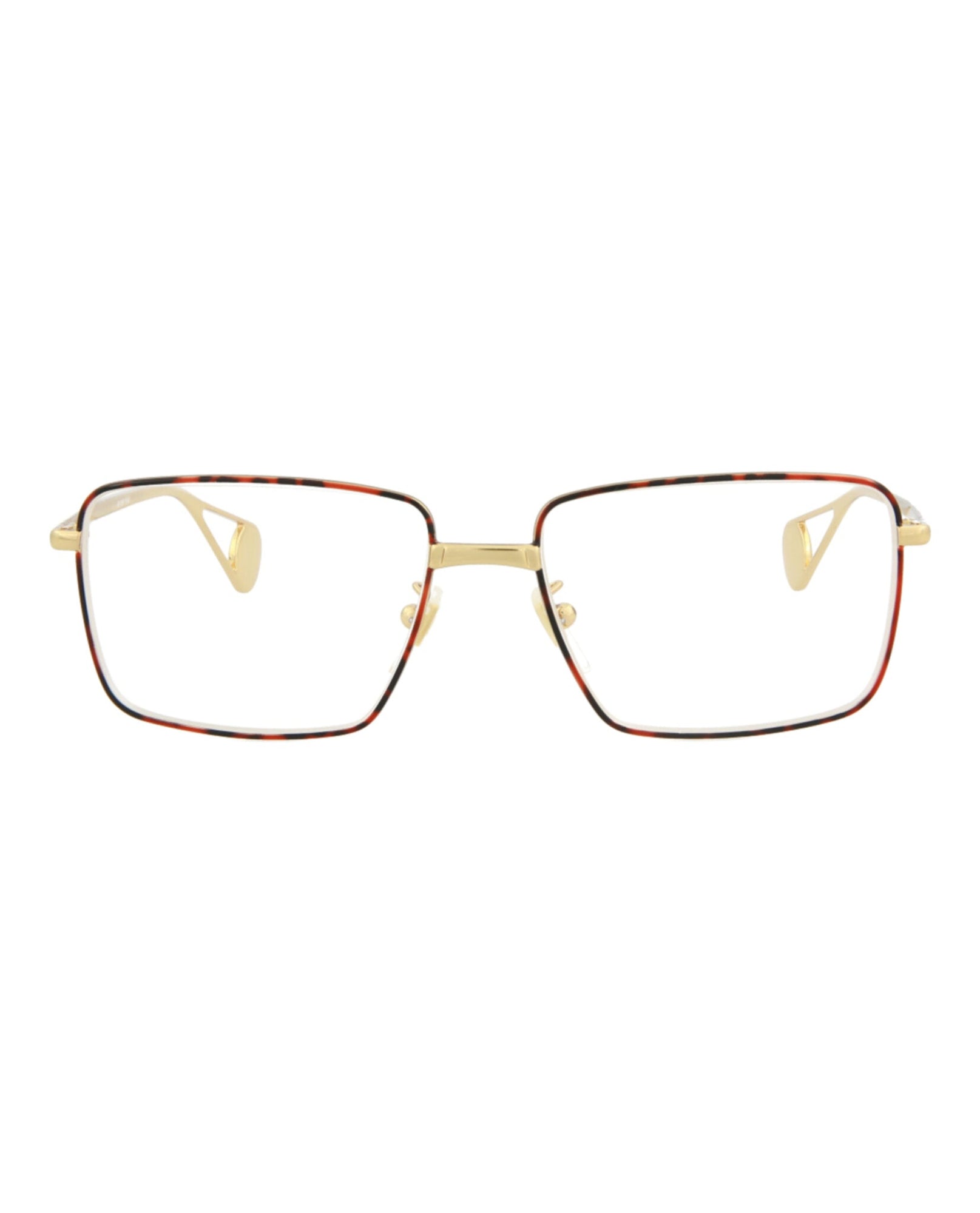 Gucci Square Metal Optical Frames | Gold