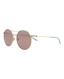 Gucci Round Metal Sunglasses | Gold