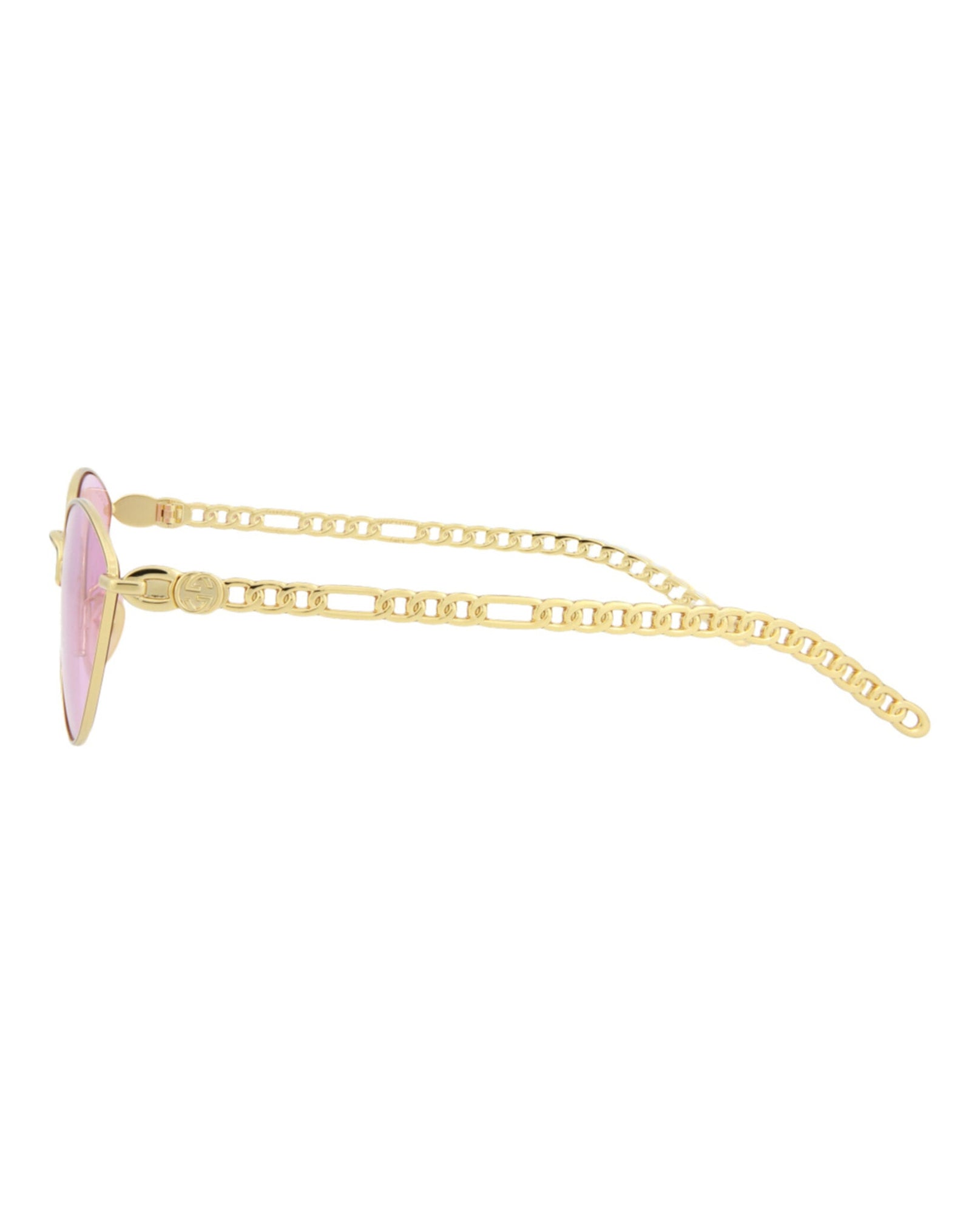 Gucci Cat Eye Metal Sunglasses | Gold