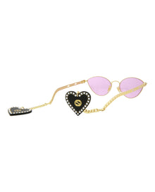 Gucci Cat Eye Metal Sunglasses | Gold