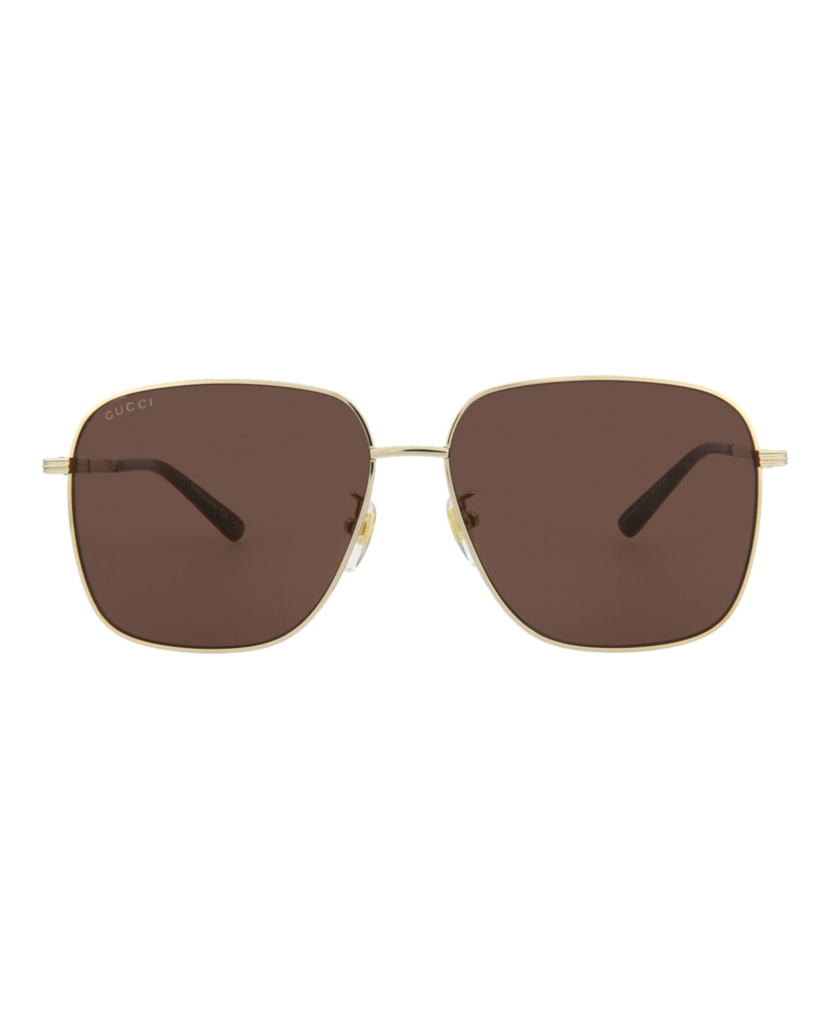 Gucci Square Metal Sunglasses | Gold