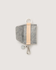 Merino Wool Card Key Fob | Granite x Natural
