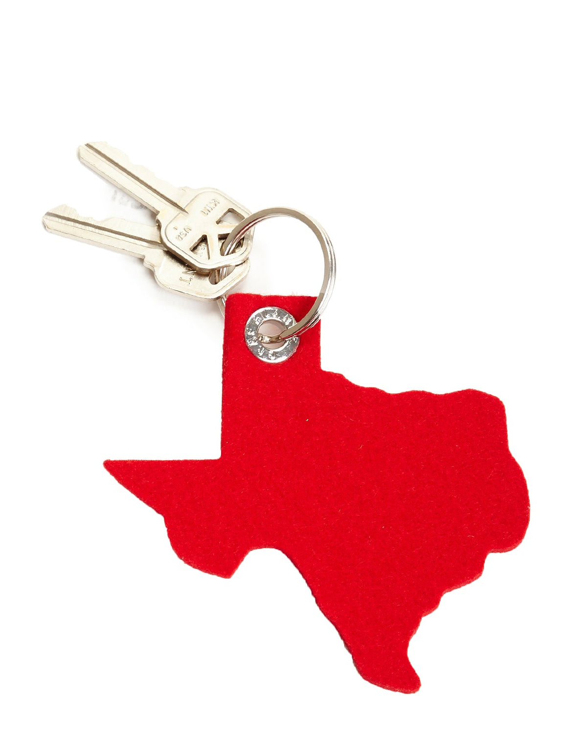 Merino Wool Texas Key Fob | Red