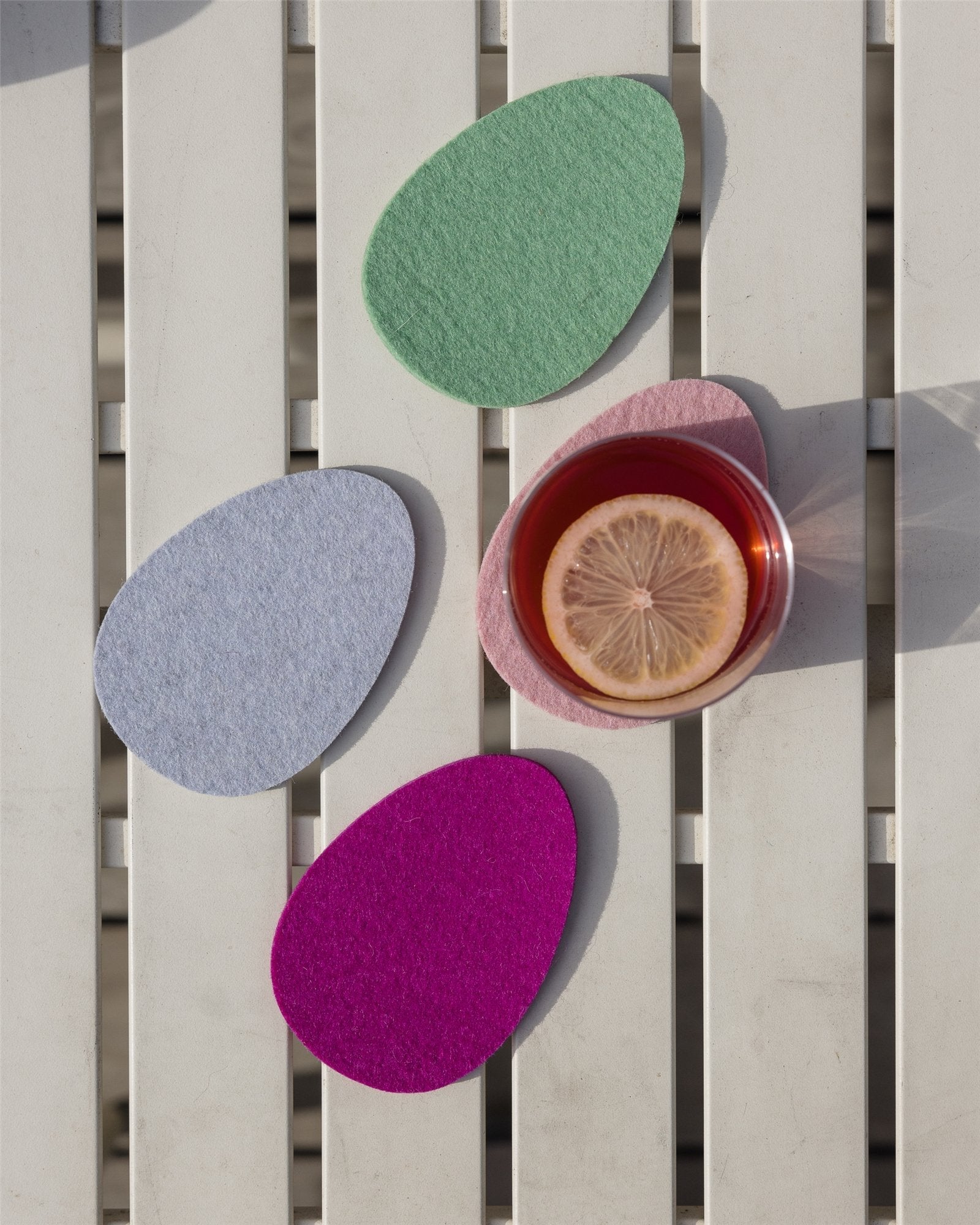 4 Pack Multi | Merino Wool Egg Coaster | Meadow