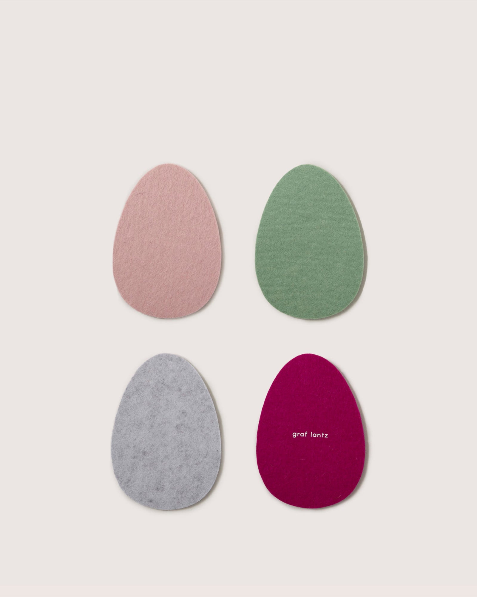 4 Pack Multi | Merino Wool Egg Coaster | Meadow