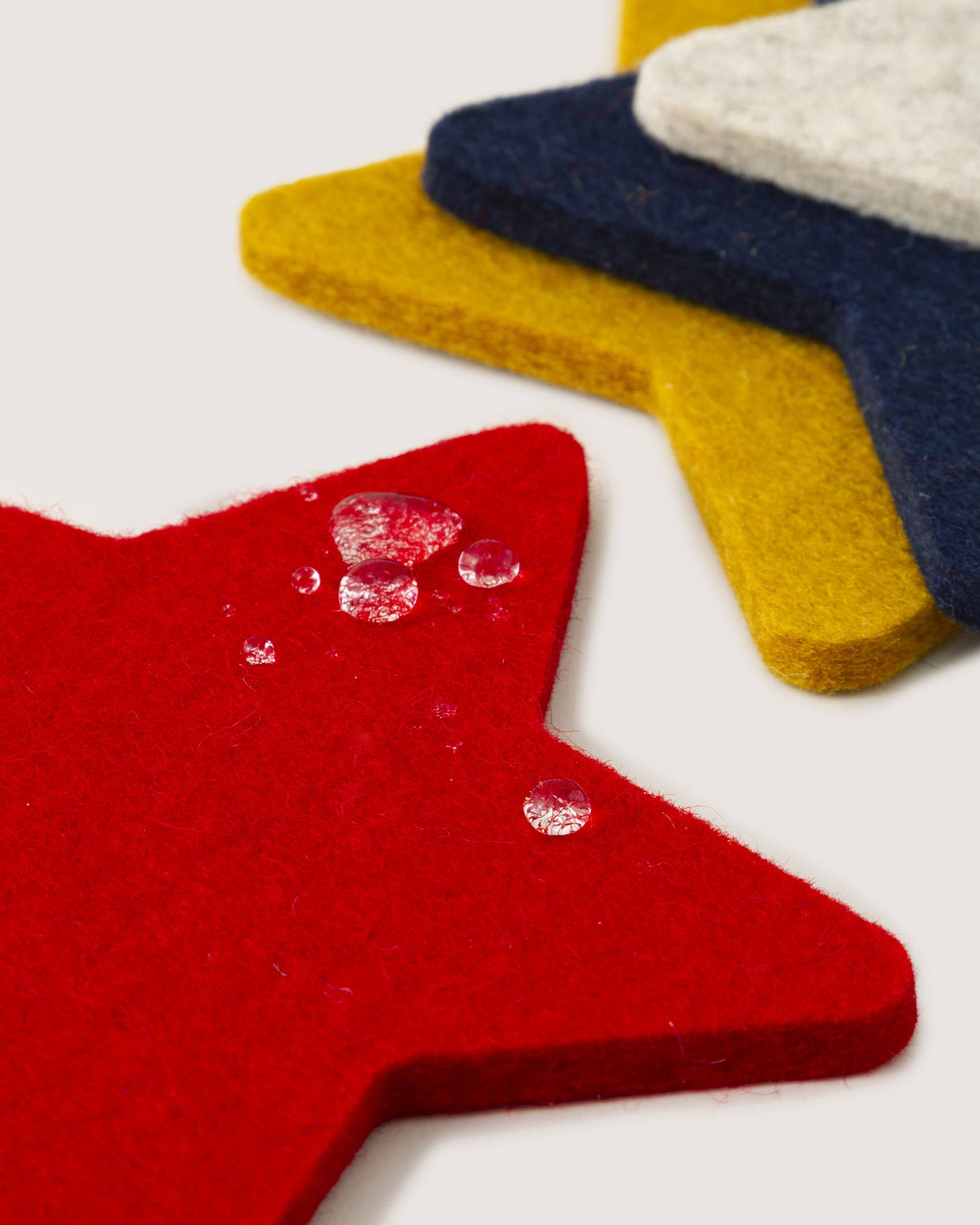 4 Pack Multi | Merino Wool Star Coaster | Americana