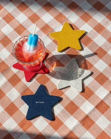 4 Pack Multi | Merino Wool Star Coaster | Americana