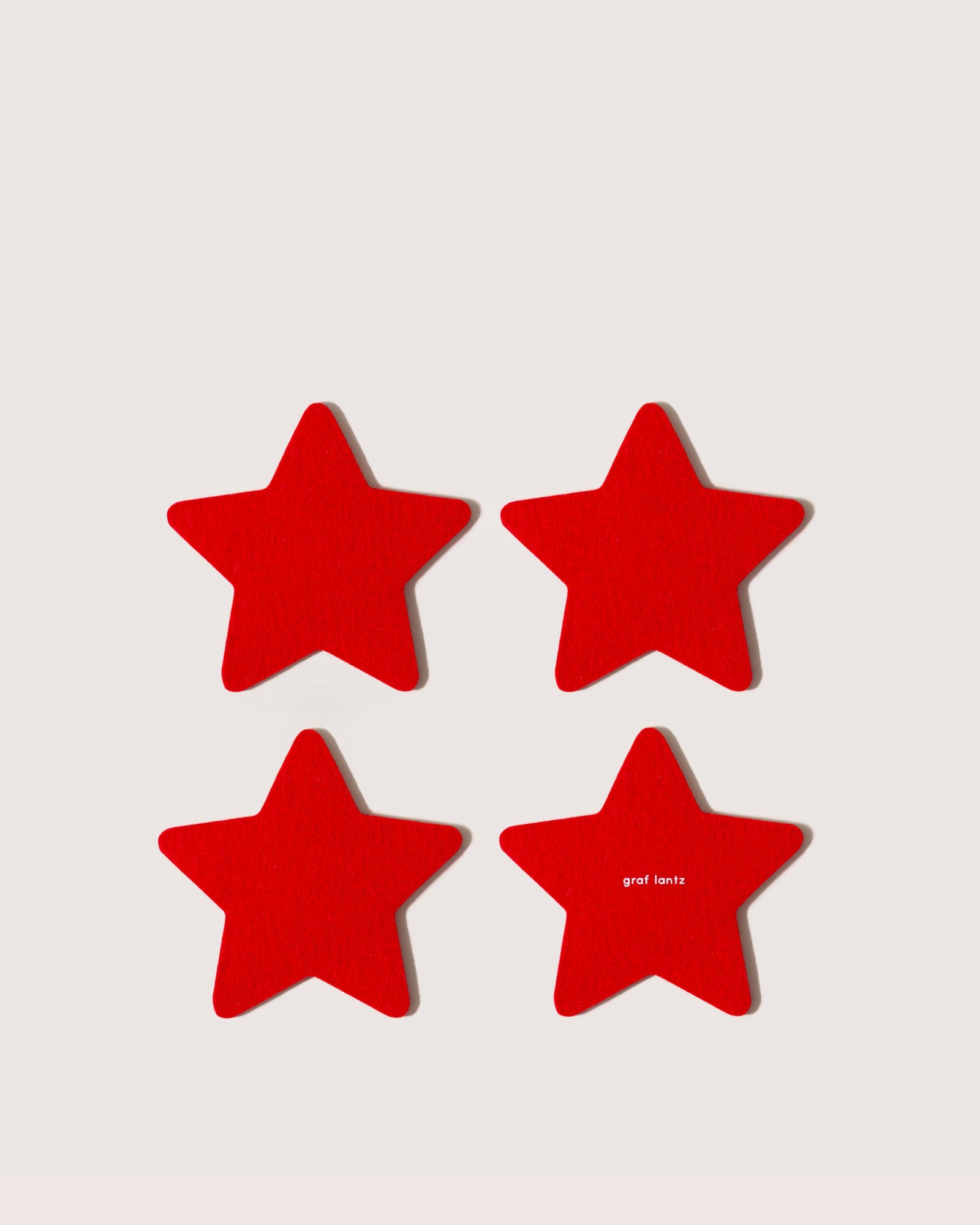 4 Pack Solid | Merino Wool All-Star Coaster | Red