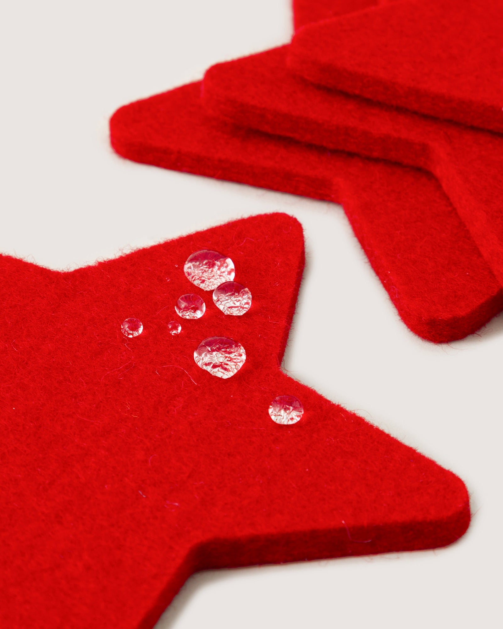 4 Pack Solid | Merino Wool All-Star Coaster | Red