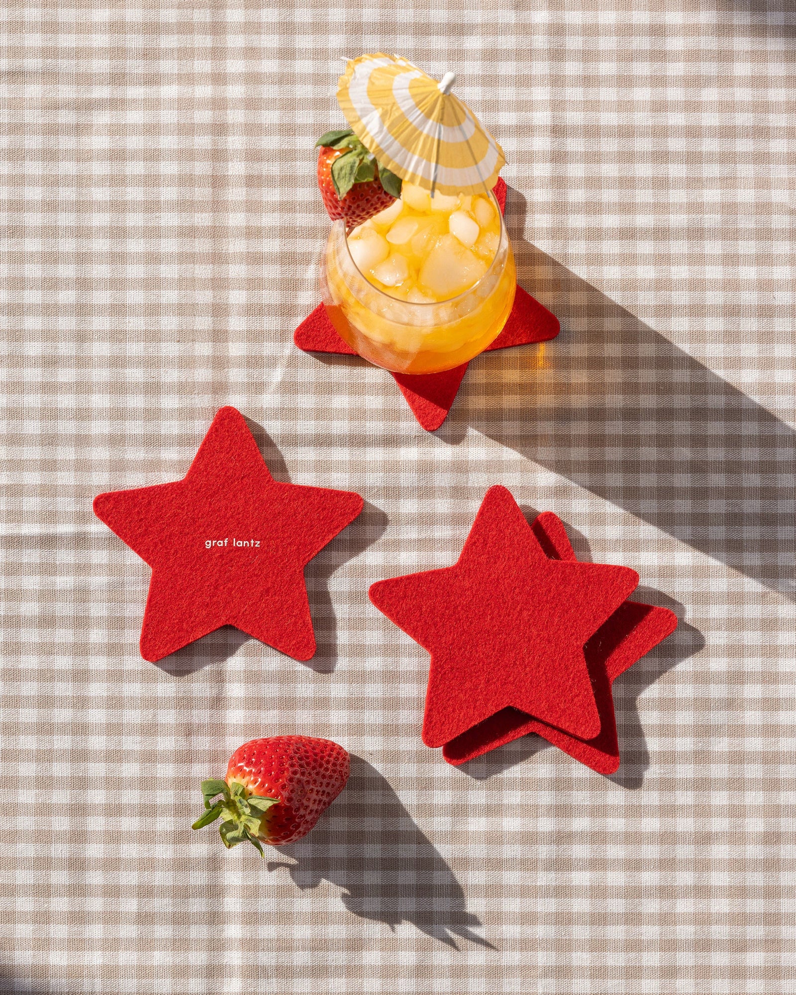 4 Pack Solid | Merino Wool All-Star Coaster | Red