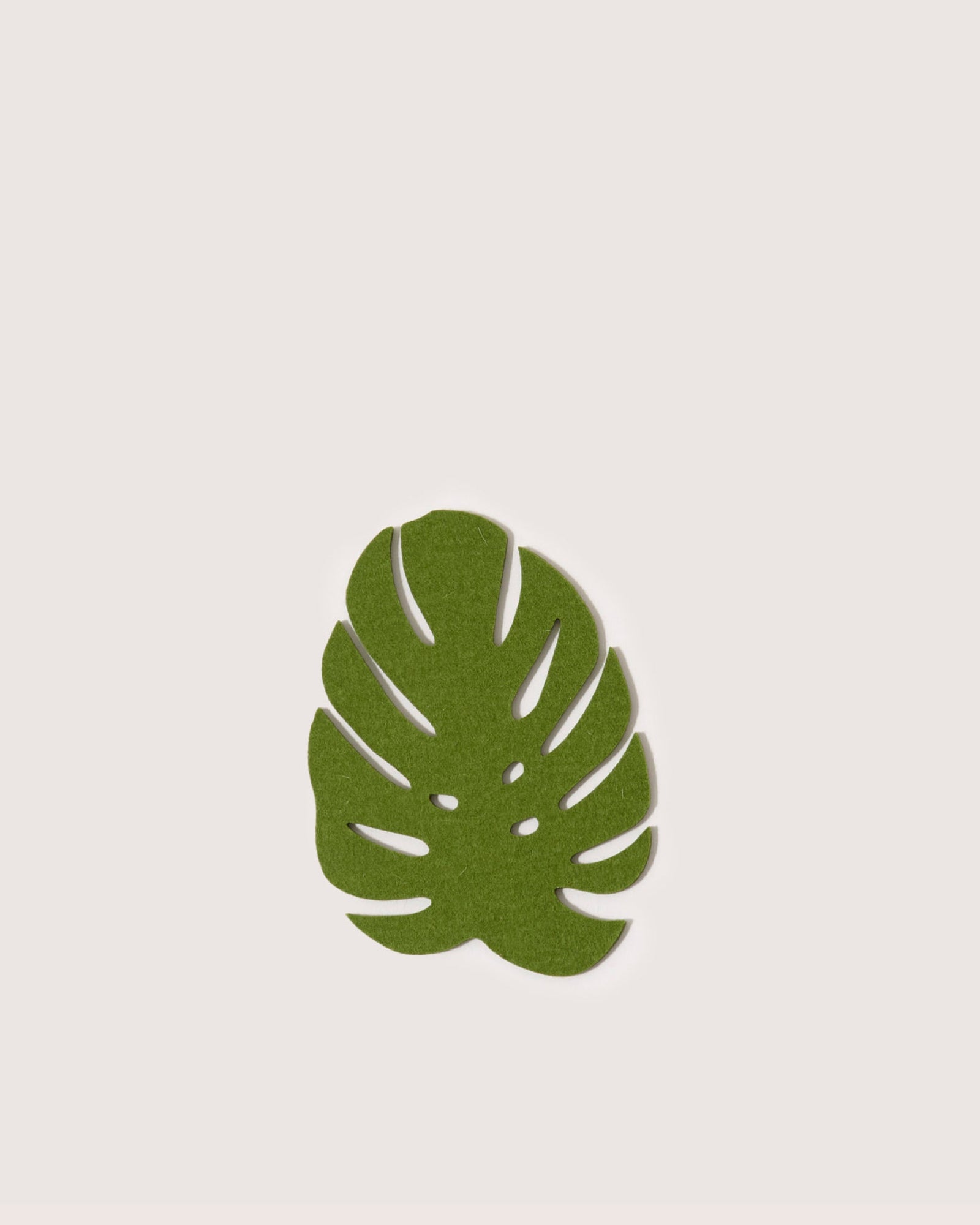 Small | Merino Wool Monstera Trivet | Loden Green