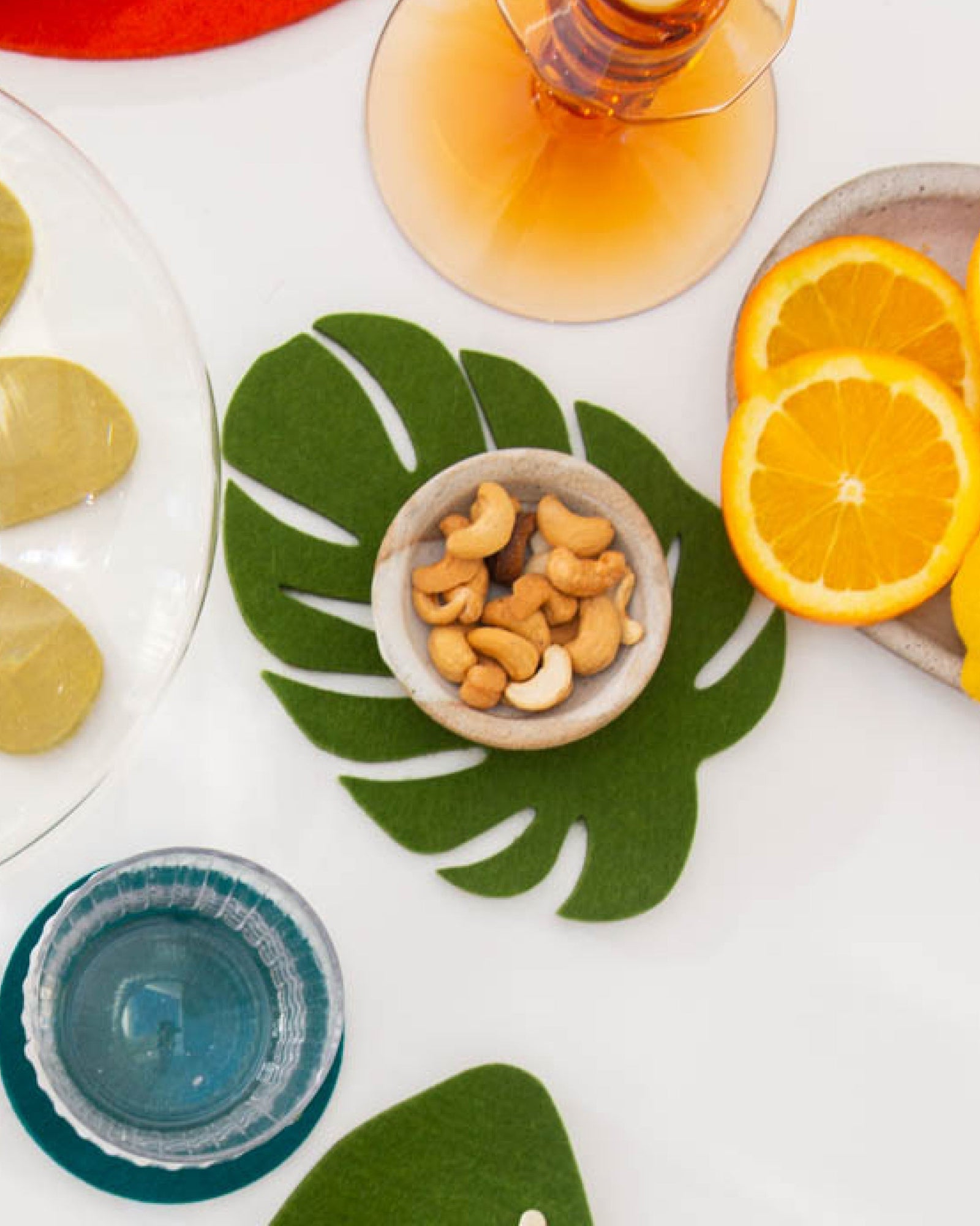 Small | Merino Wool Monstera Trivet | Loden Green