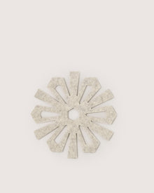 Merino Wool Snowflake Trivet | Heather White