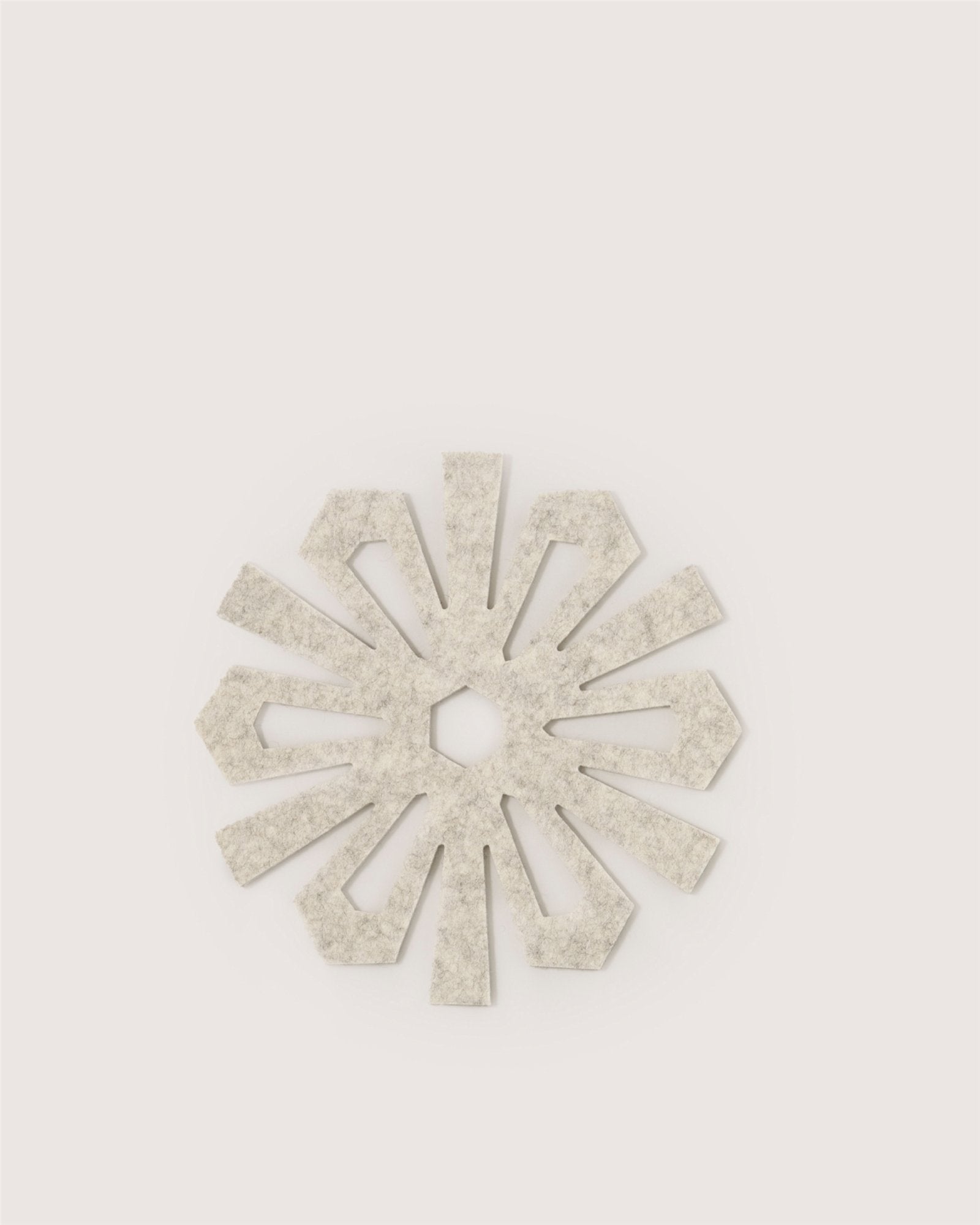 Merino Wool Snowflake Trivet | Heather White