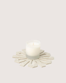 Merino Wool Snowflake Trivet | Heather White