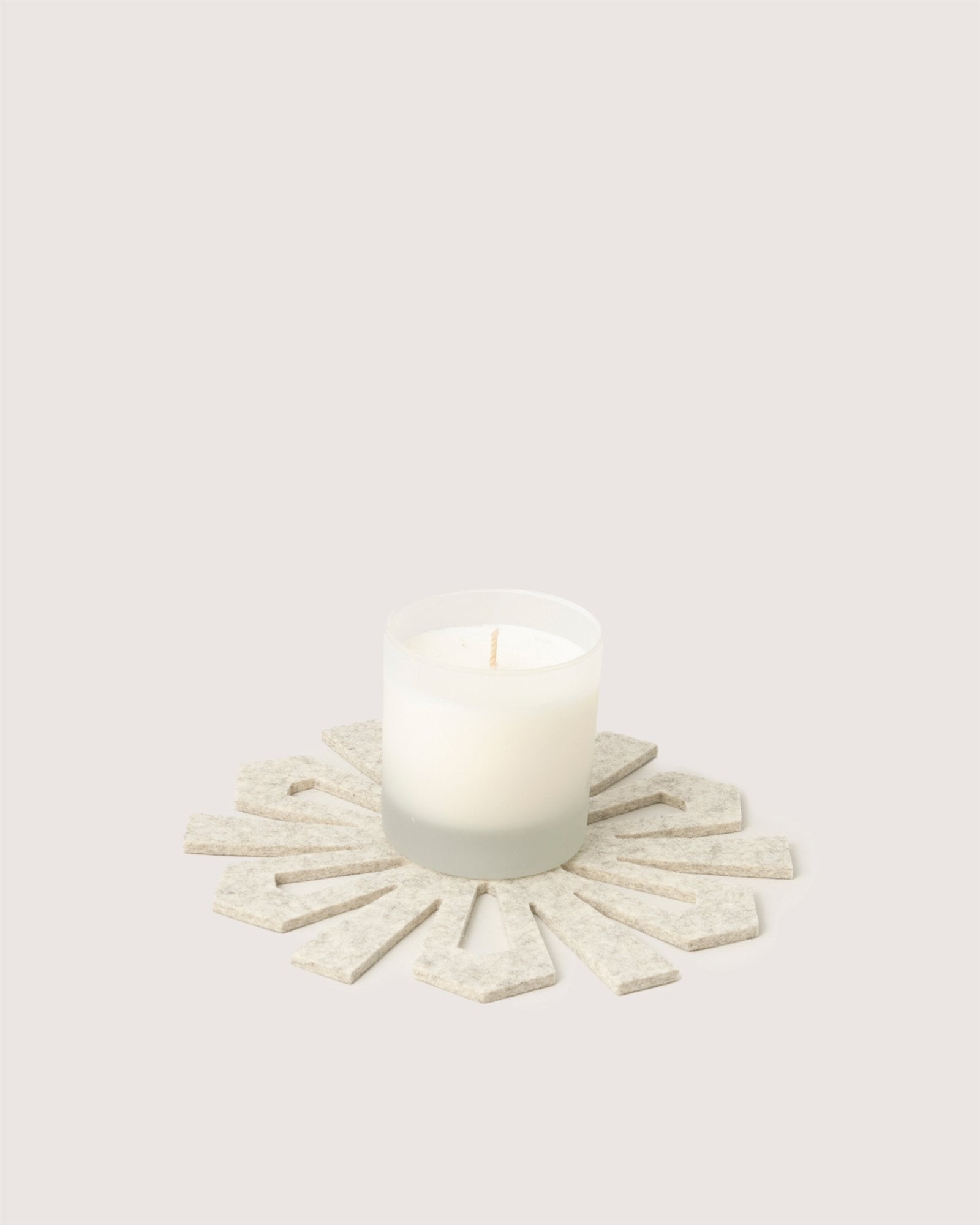 Merino Wool Snowflake Trivet | Heather White
