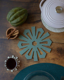 Merino Wool Snowflake Trivet | Spruce