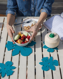 Merino Wool Orchid Trivet | Turquoise