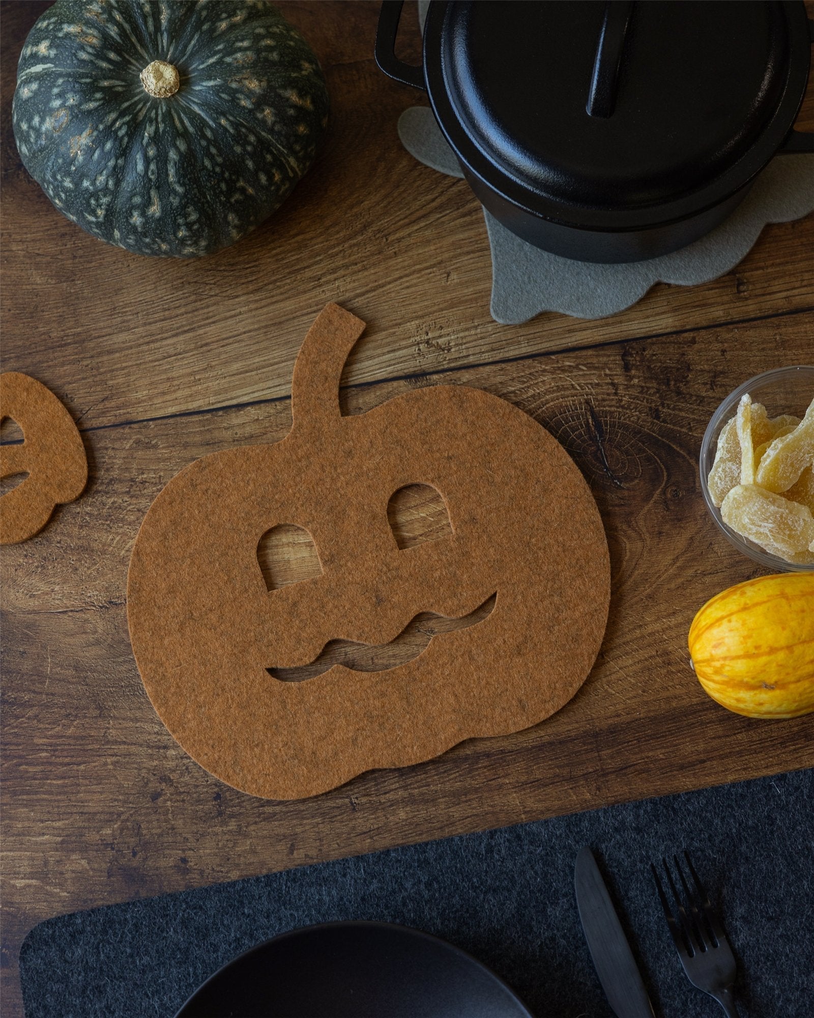 Merino Wool Pumpkin Trivet | Miso