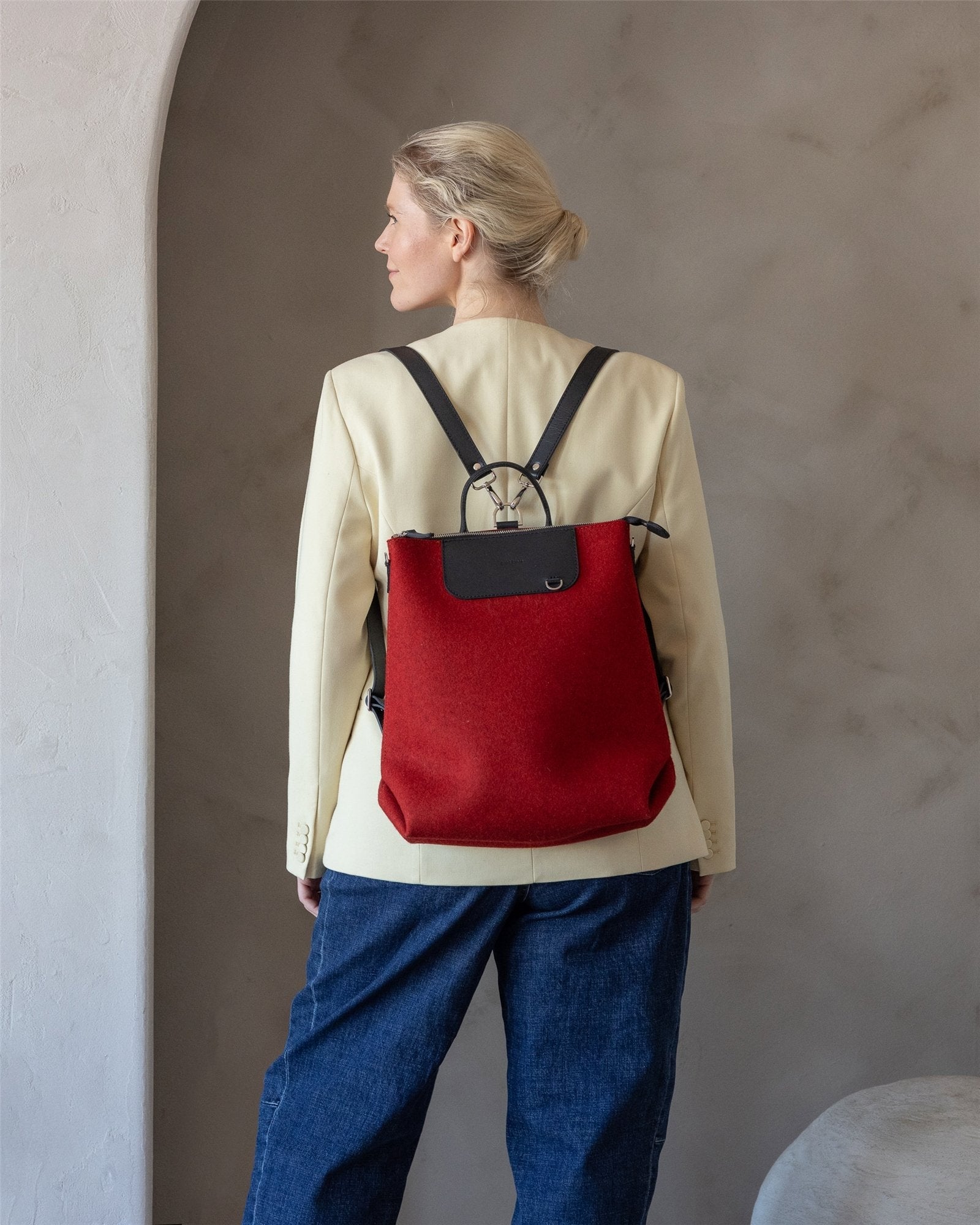 Bedford Merino Wool Backpack | Cherry