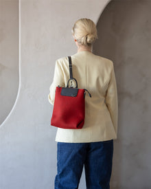 Bedford Merino Wool Midi Backpack | Cherry