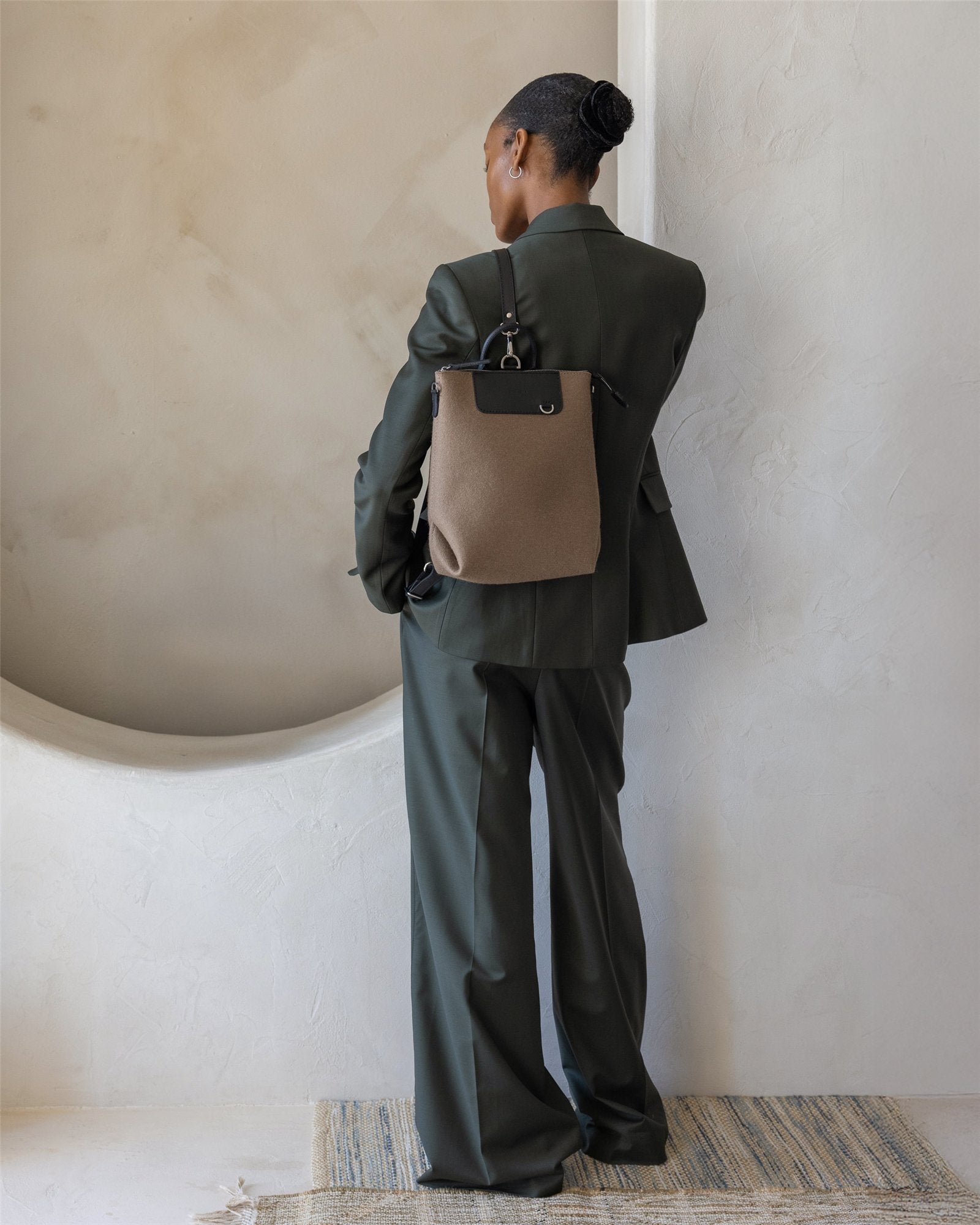 Bedford Merino Wool Midi Backpack | Cumin