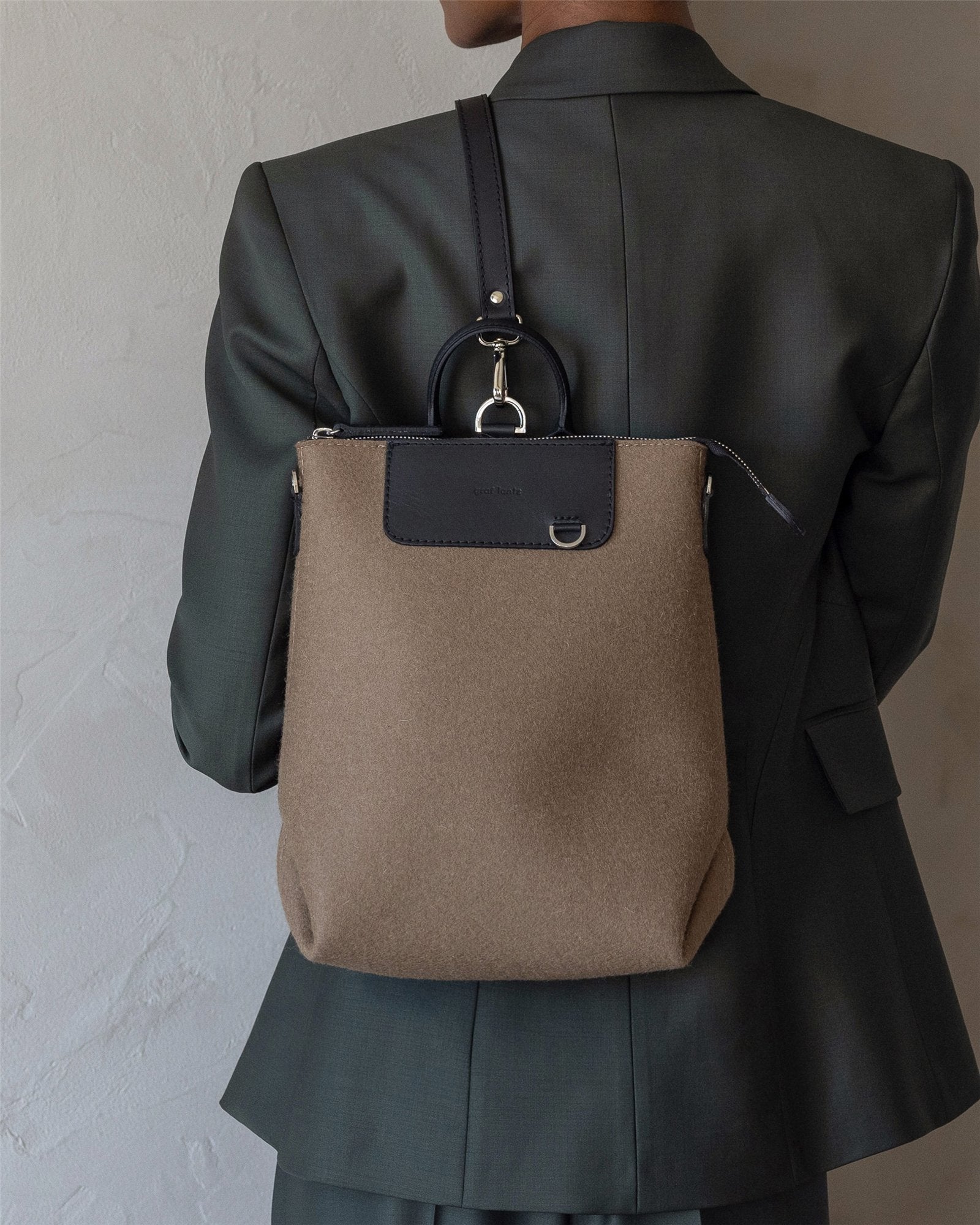 Bedford Merino Wool Midi Backpack | Cumin