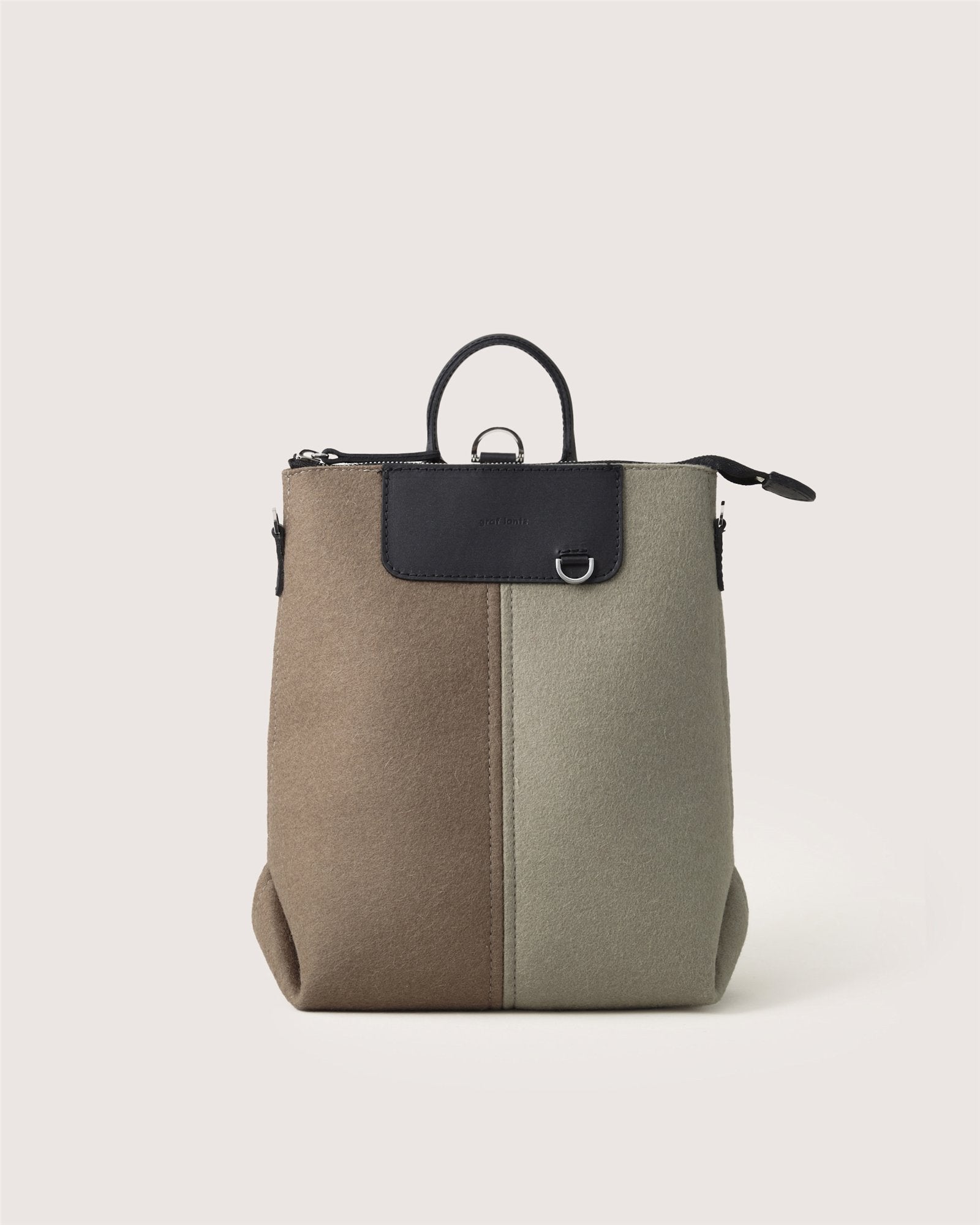 Bedford Merino Wool Midi Colorblock Backpack | Cumin x Clay