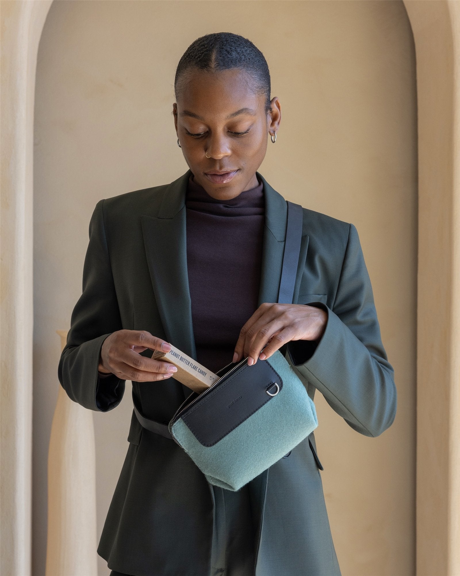 Bedford Merino Wool Belt Bag | Spruce