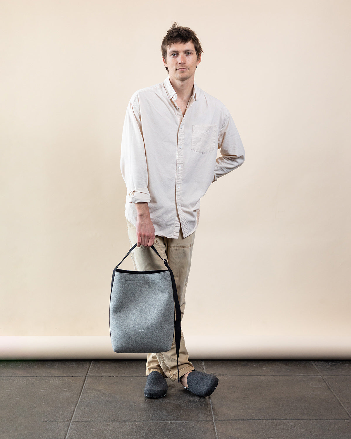 Campus Merino Wool Tote | Granite