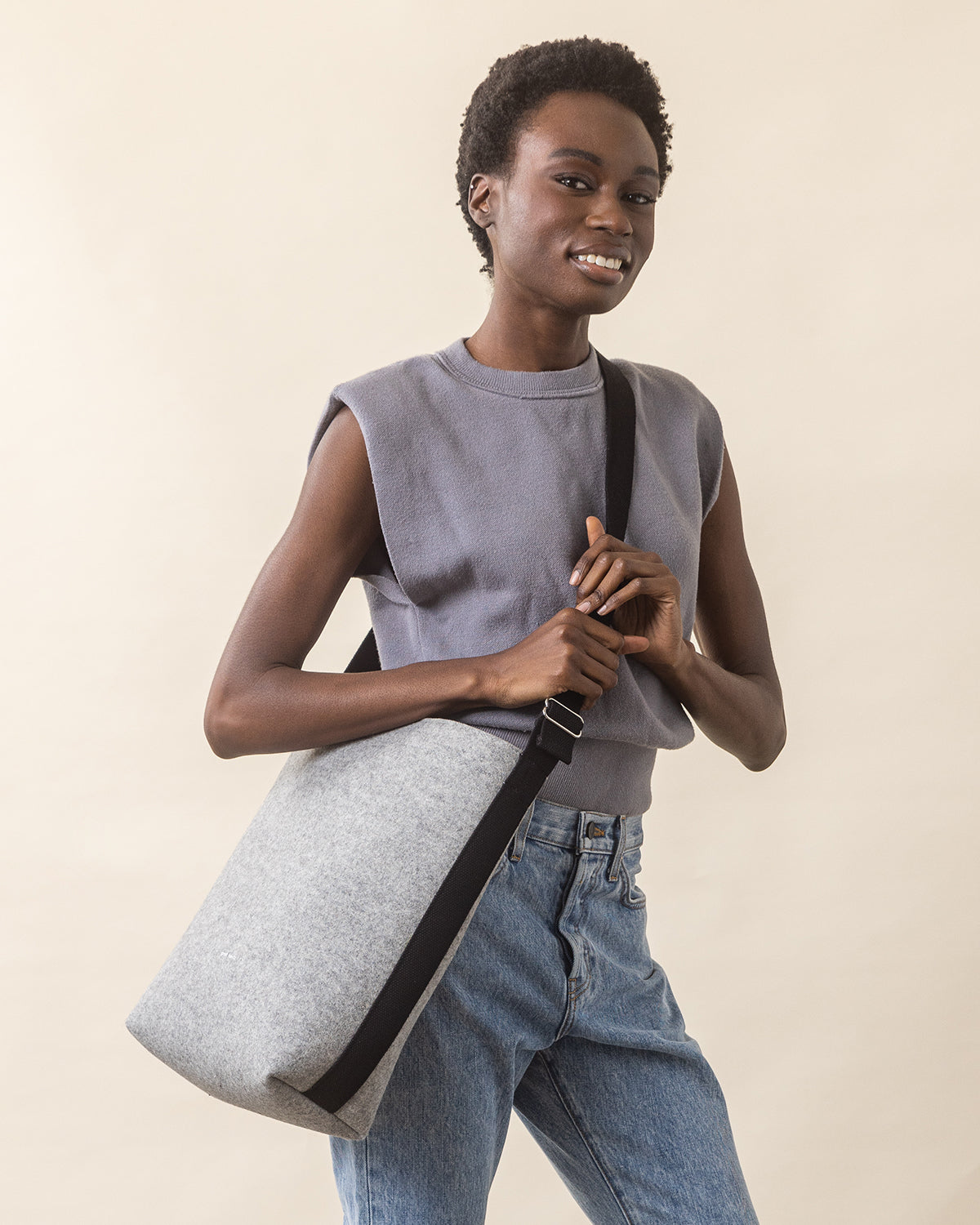 Campus Merino Wool Tote | Granite