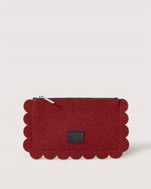 Deco Edge Merino Wool Pouch | Cherry