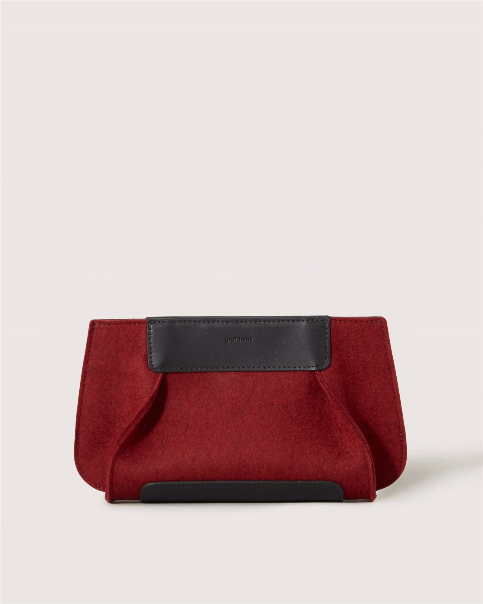 Frankie Merino Wool Clutch | Cherry