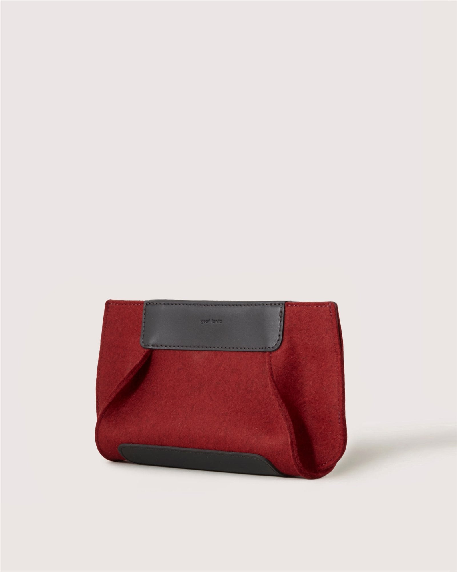 Frankie Merino Wool Clutch | Cherry