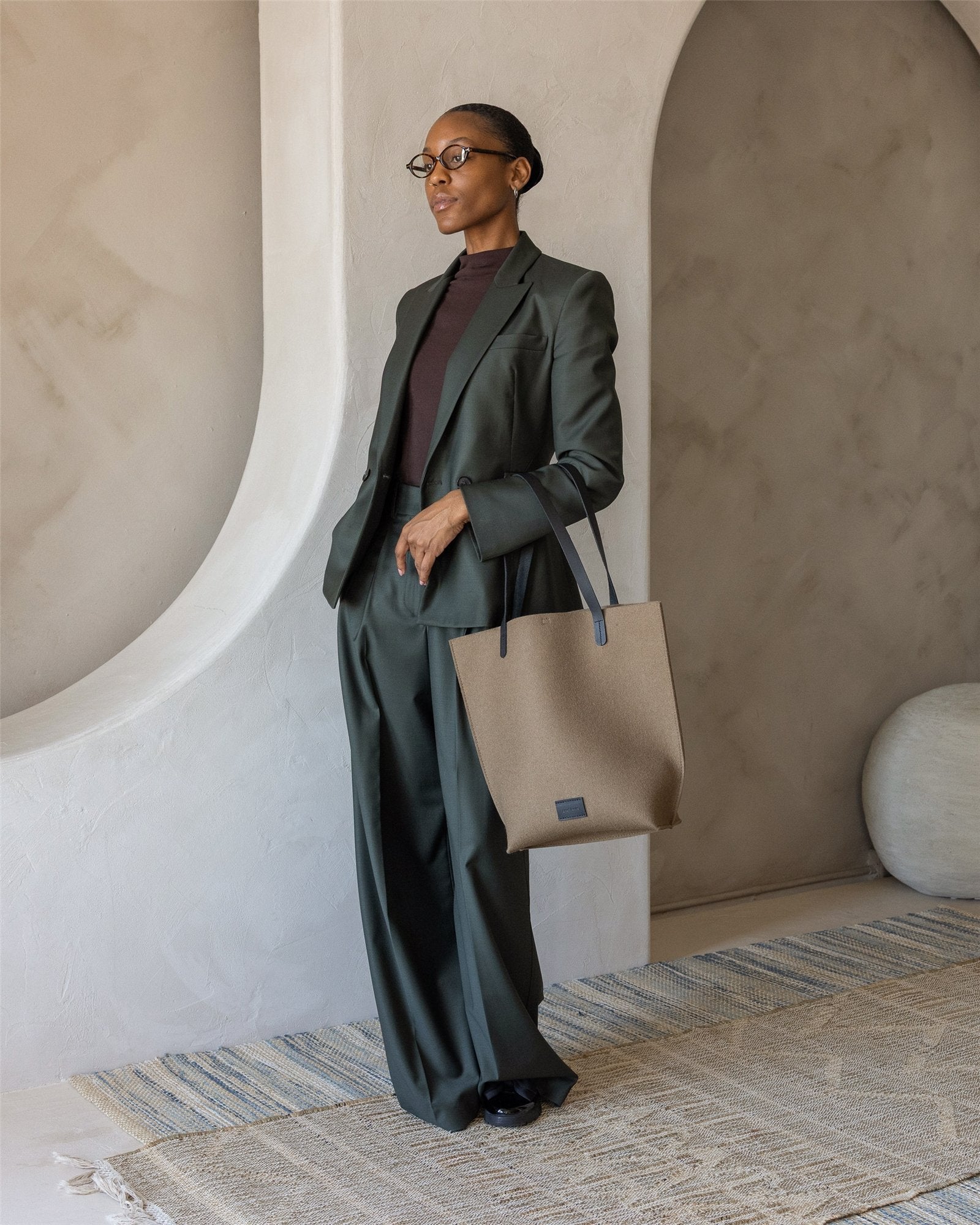 Hana Merino Wool Tote | Cumin