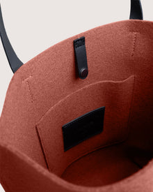 Holiday Hana Merino Wool Tote | Terracotta x Black