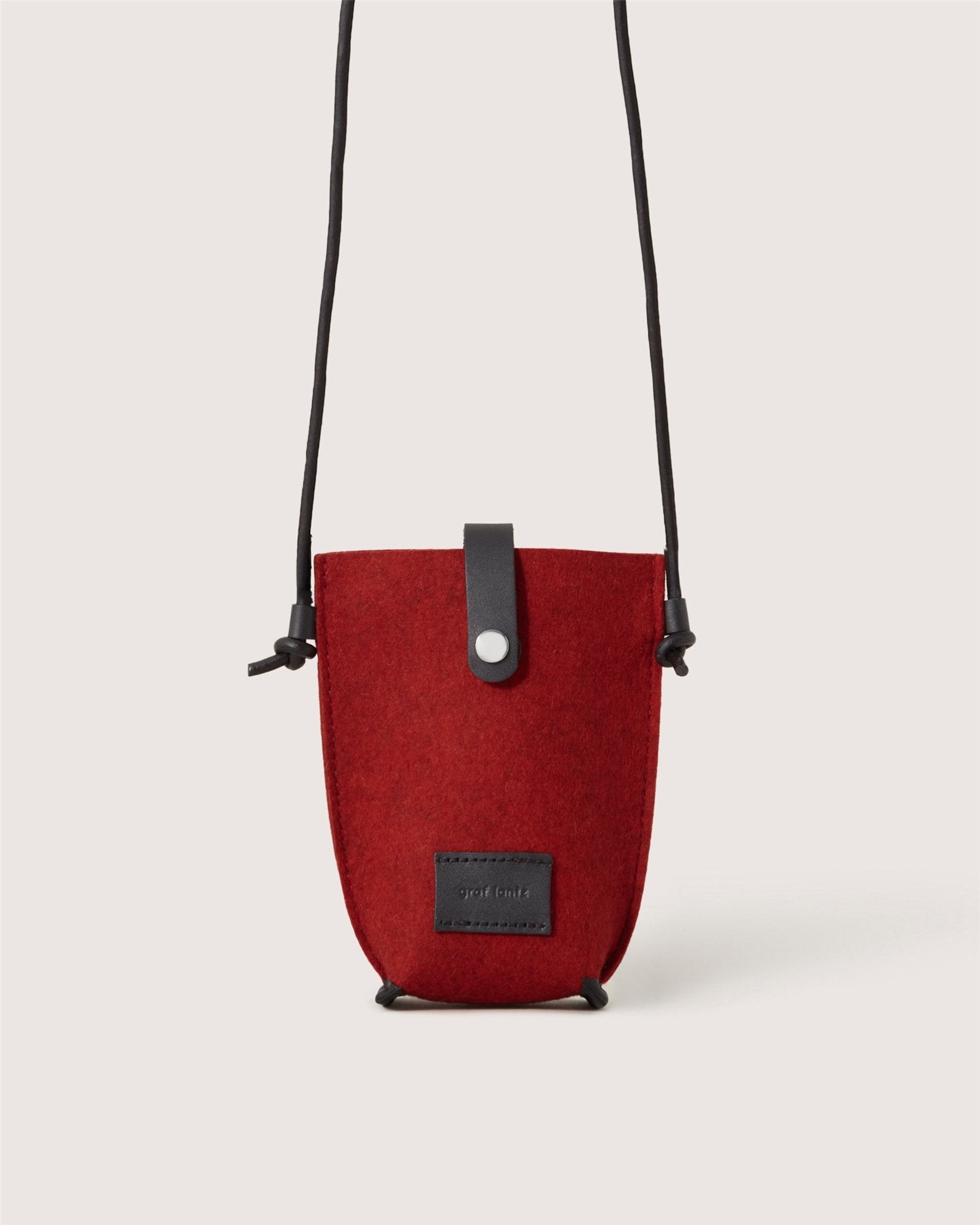 Hana Merino Wool Phone Crossbody | Cherry