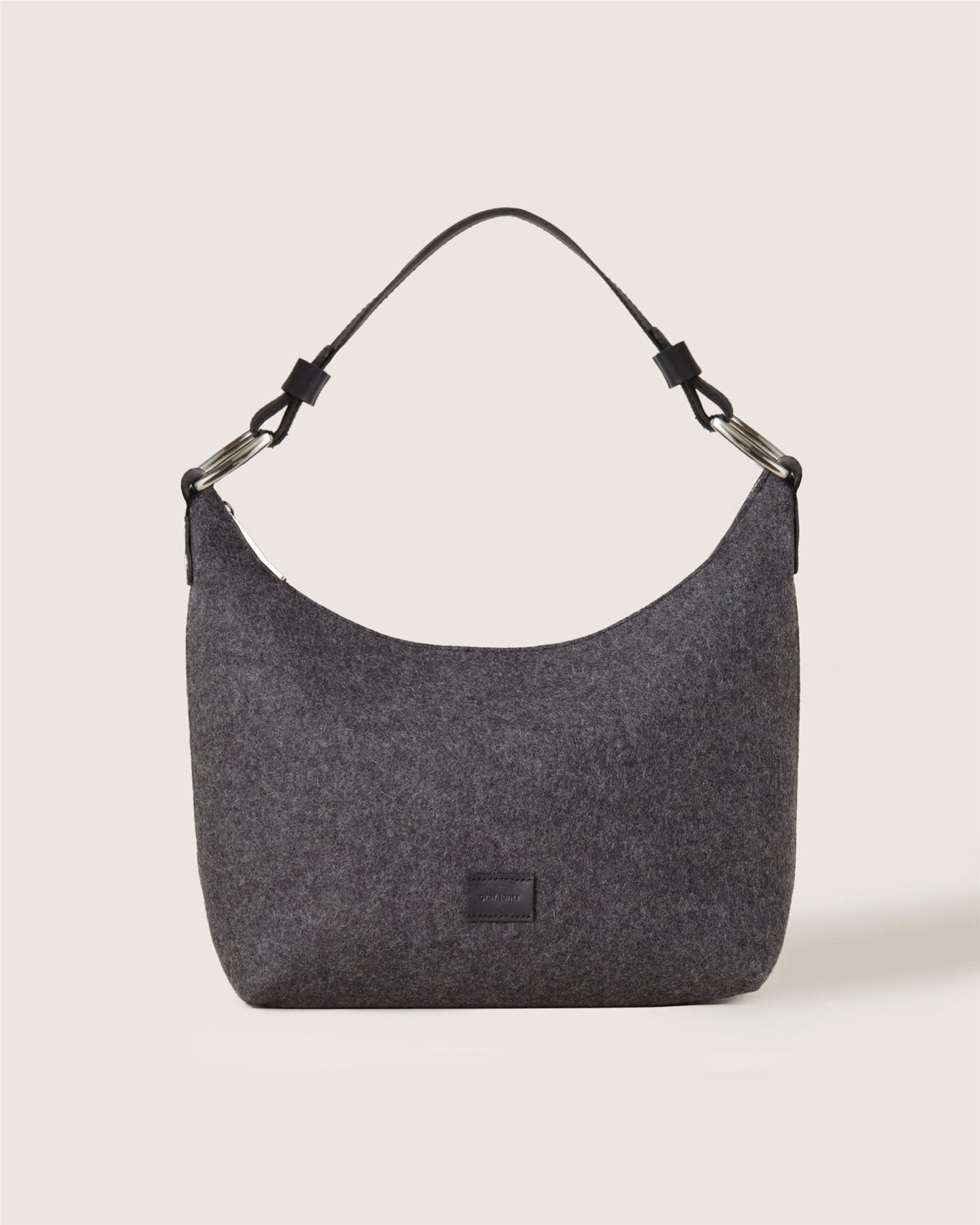 Hana Merino Wool Hobo Bag | Charcoal