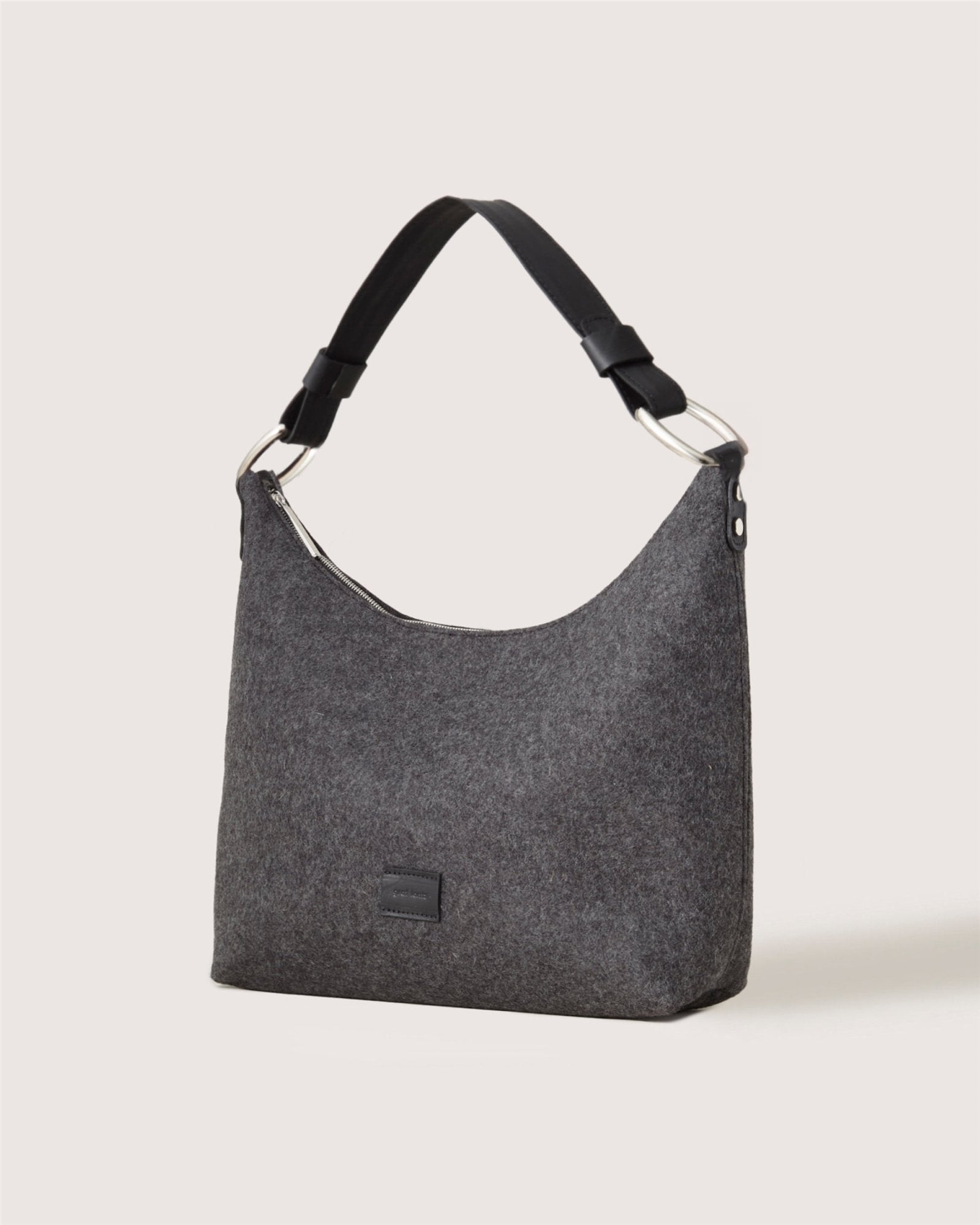 Hana Merino Wool Hobo Bag | Charcoal