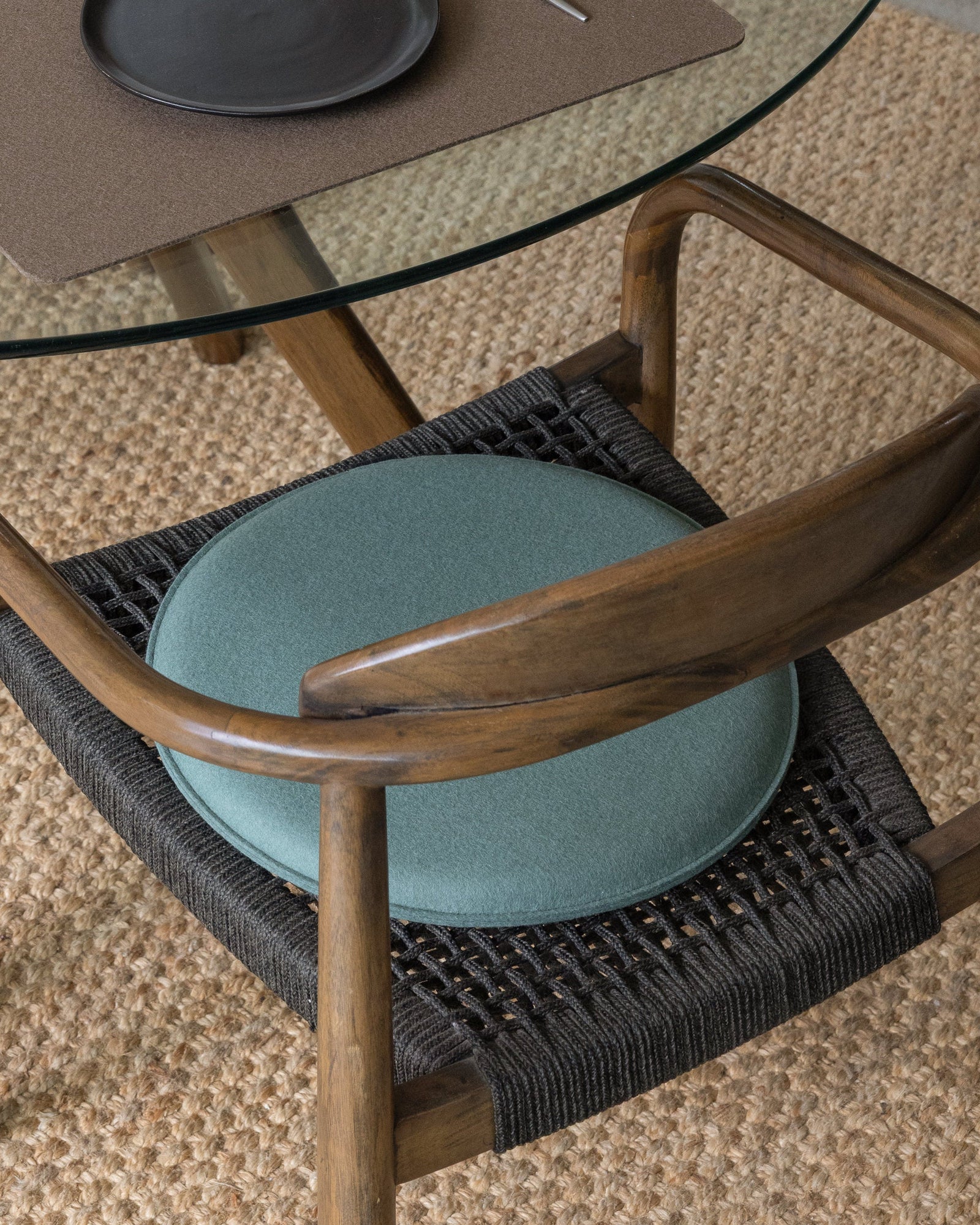 Zabuton Merino Wool Round Seat Cushion | Spruce