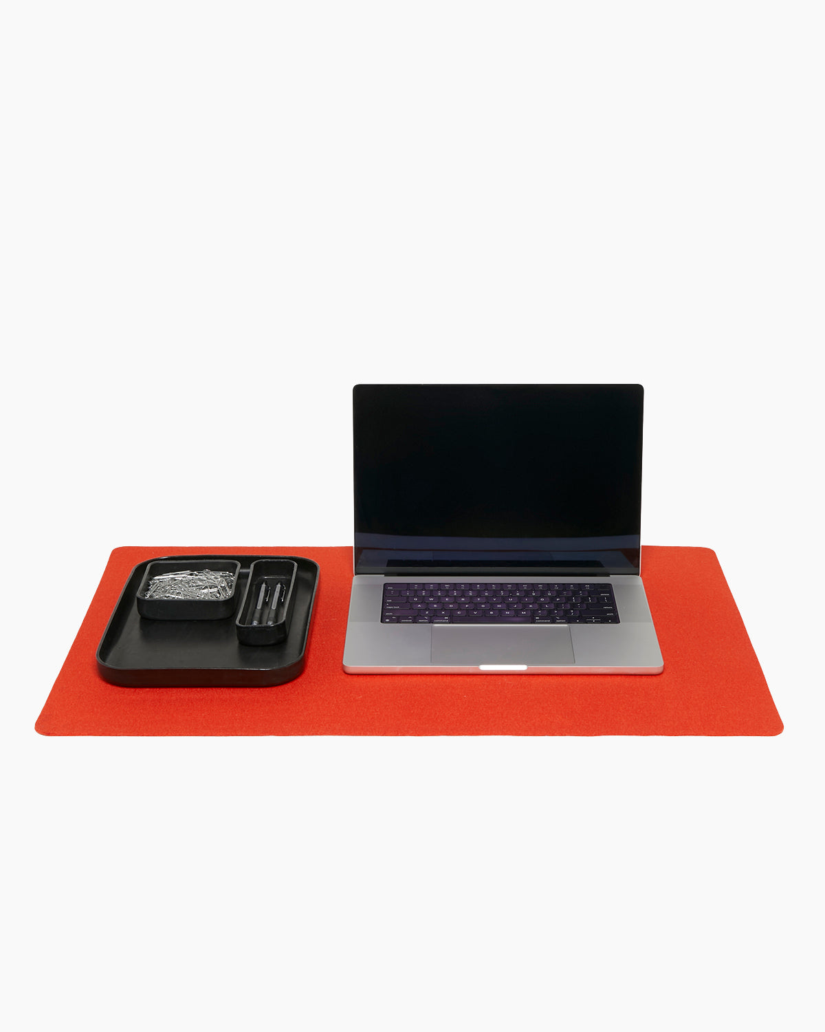 Large | Mosen Merino Wool Desk Pad | Orange