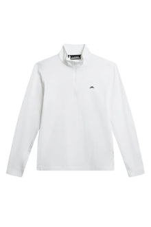 Luke Quarter Zip Mid Layer in White by J.Lindeberg